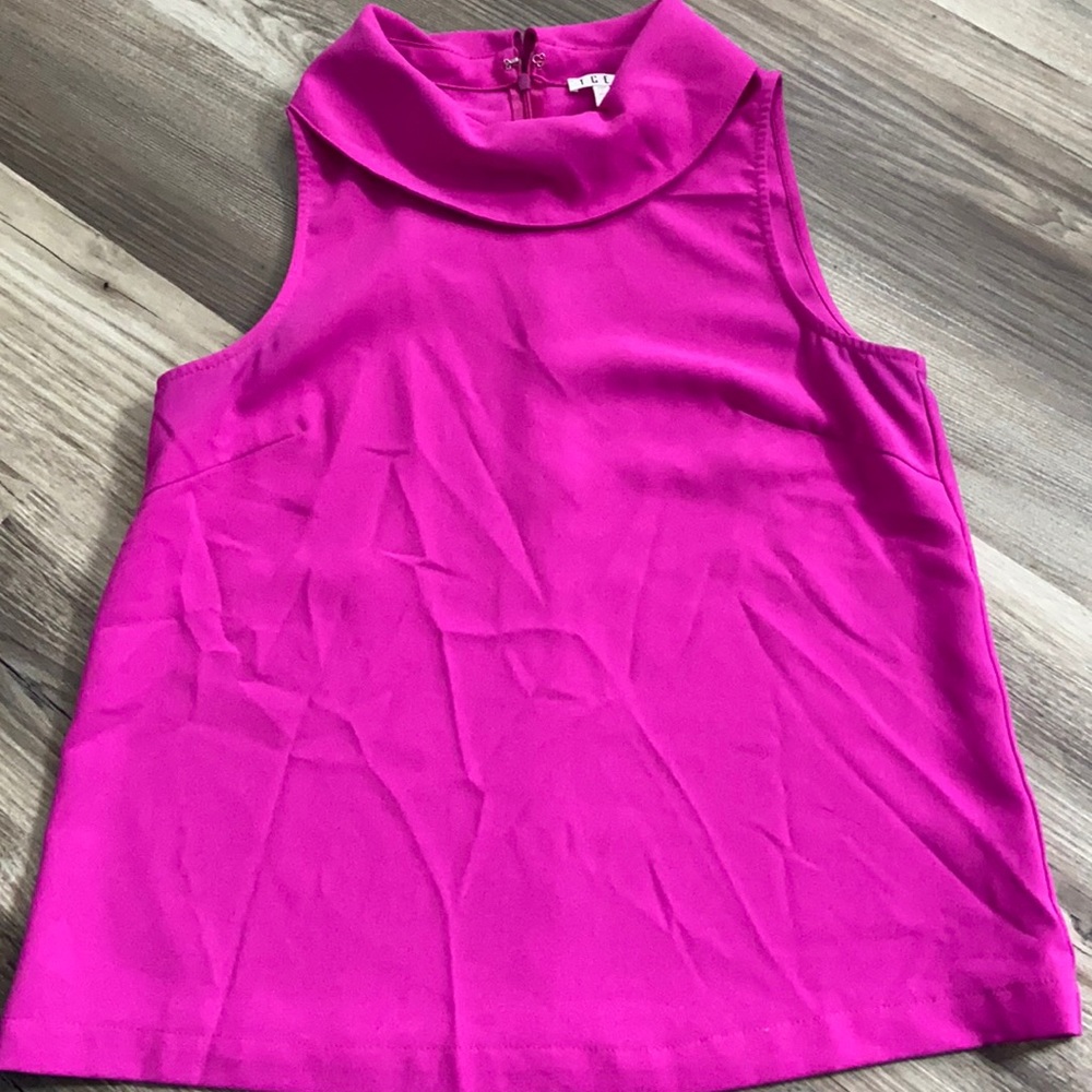 Hot Pink blouse with Zipper back
